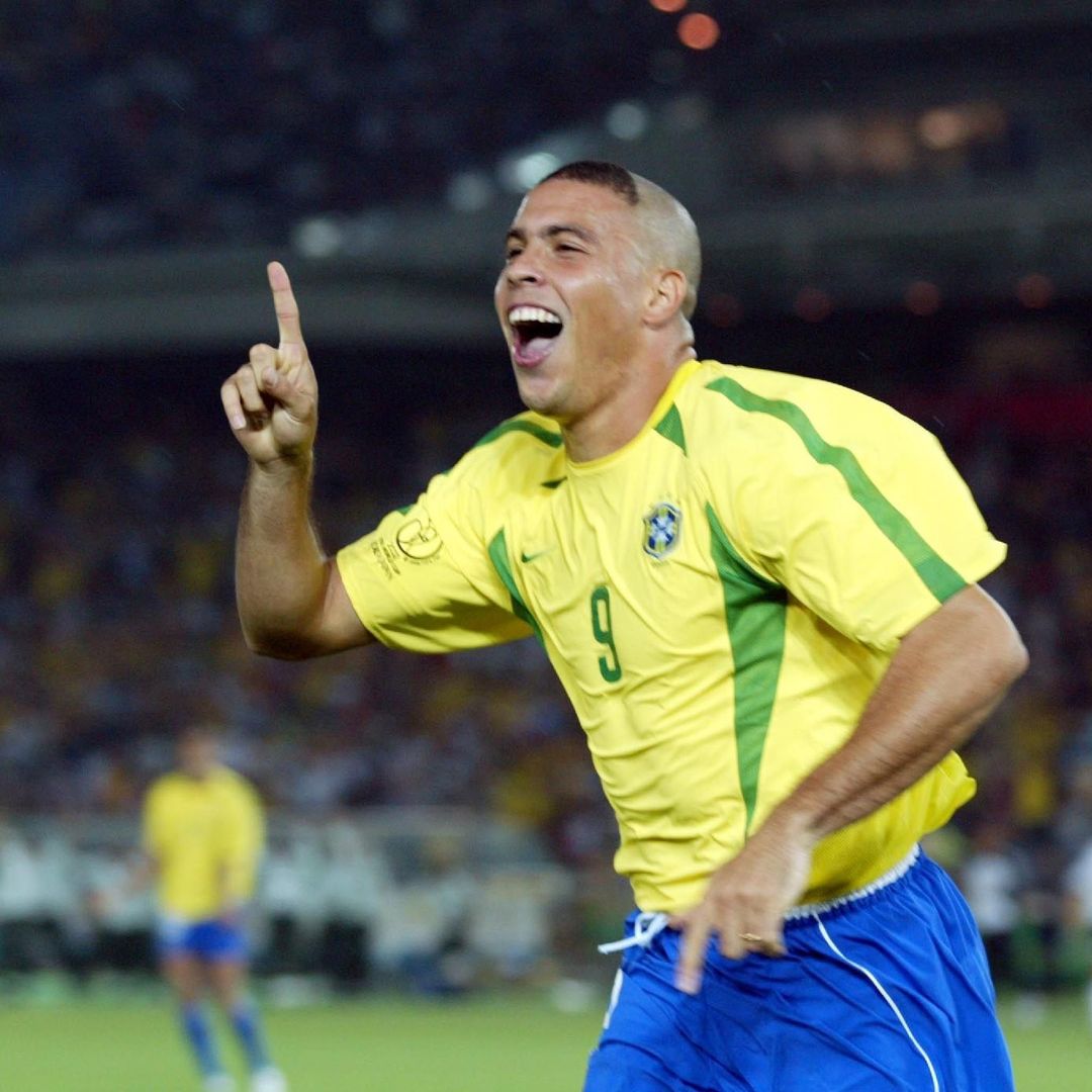Ronaldo Nazario durante un partido con la selección de Brasil en el Mundial 2002